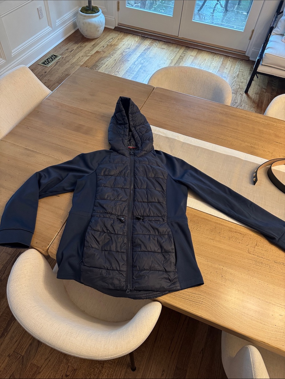 Barbour Hooded Quilted Softshell Jacket - Navy